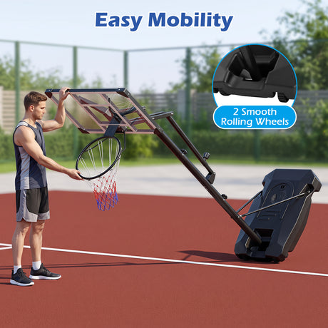 Basketball Hoop Outdoor 131-263 cm Rim Height Adjustable
