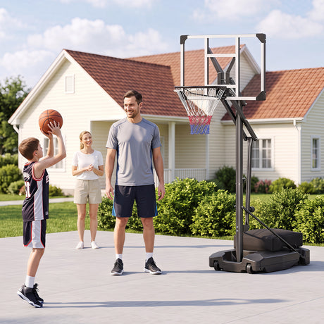 Basketball Hoop Outdoor 131-263 cm Rim Height Adjustable