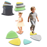 Set of 6/11 Non-Slip Balance Stones with Storage Bag for Motor Skills