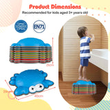 Set of 9 Crab-Themed Balance Stones with Anti-Slip Rubber Ring