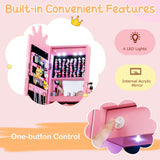 Swivel Kids Jewelry Cabinet with Lights and Full-Length Mirror