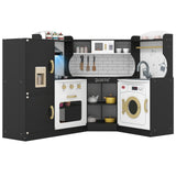 HONEY JOY Corner Play Kitchen, Toddler Kitchen Playset