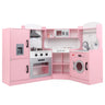HONEY JOY Corner Play Kitchen, Toddler Kitchen Playset