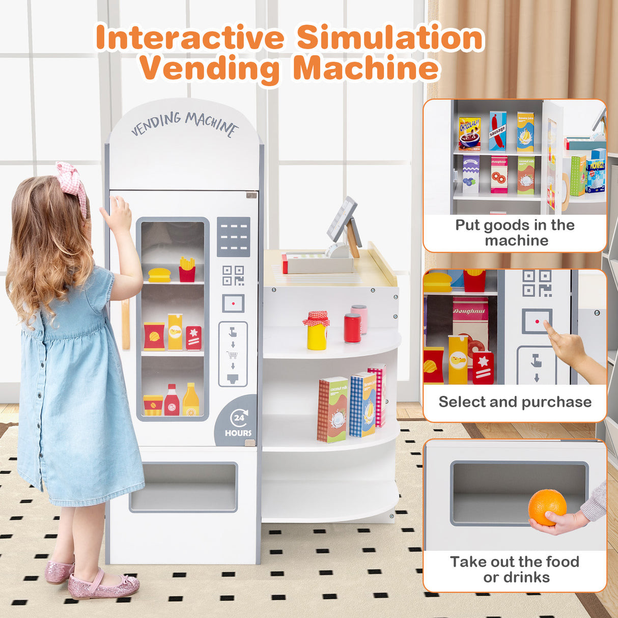 HONEY JOY Kids Grocery Store Playset