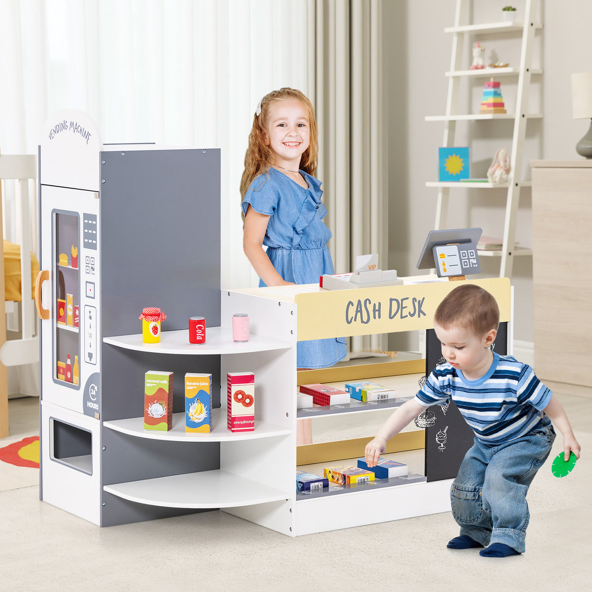 HONEY JOY Kids Grocery Store Playset