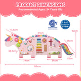 Unicorn Activity Wall Busy Board Panels 11-in-1 Montessori Sensory Board