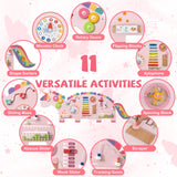 Unicorn Activity Wall Busy Board Panels 11-in-1 Montessori Sensory Board