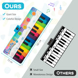 Floor Piano Dance Mat for Kids, Musical Playmat with 8 Instrument Sounds