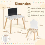 Weaning Table and Chair Set with Chalkboard