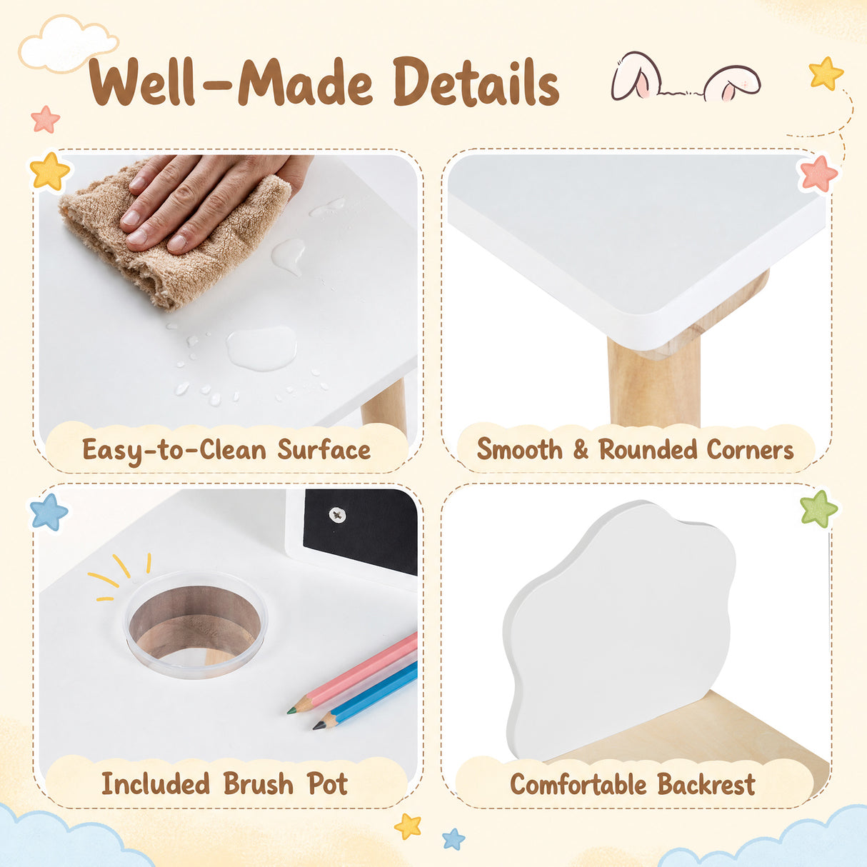 Weaning Table and Chair Set with Chalkboard