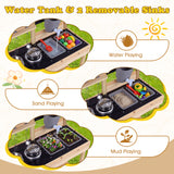 Mud Kitchen for Kids Outdoor with Stoves and Chalkboards for Children Ages 3+ Years