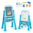 4-In-1 Double Side Easel for Toddler, Magnetic Chalkboard & White Drawing Board, Birthday Christmas Gift for 3+ Boys Girls