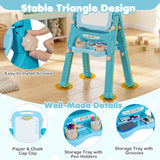 4-In-1 Double Side Easel for Toddler, Magnetic Chalkboard & White Drawing Board, Birthday Christmas Gift for 3+ Boys Girls