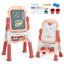 4-In-1 Double Side Easel for Toddler, Magnetic Chalkboard & White Drawing Board, Birthday Christmas Gift for 3+ Boys Girls