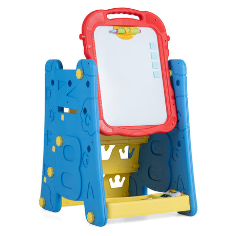 4 in 1 Art Easel for Kids, Double Sided Magnetic Board