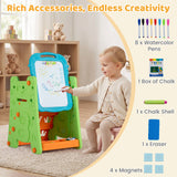 4 in 1 Art Easel for Kids, Double Sided Magnetic Board