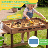 Sensory Table with Water Pump & Sink, Toddler Activity Table