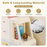 Kids Toy Storage Organizer, Bus-shaped Children Cabinet