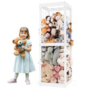 HONEY JOY 300L Large Stuffed Animal Storage, Space-saving Toy Storage Organiser w/Open Top & Elastic Cords