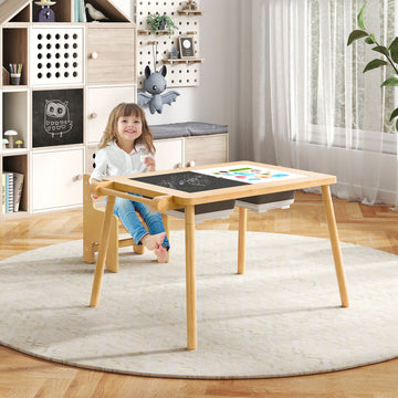 Sensory Table & Chair Set for Kids 2-8, Toddler Activity Table