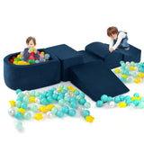 5-Piece Climb and Crawl Soft Playset w/ Ball Pit, Soft Climbing Foam Blocks for Kids