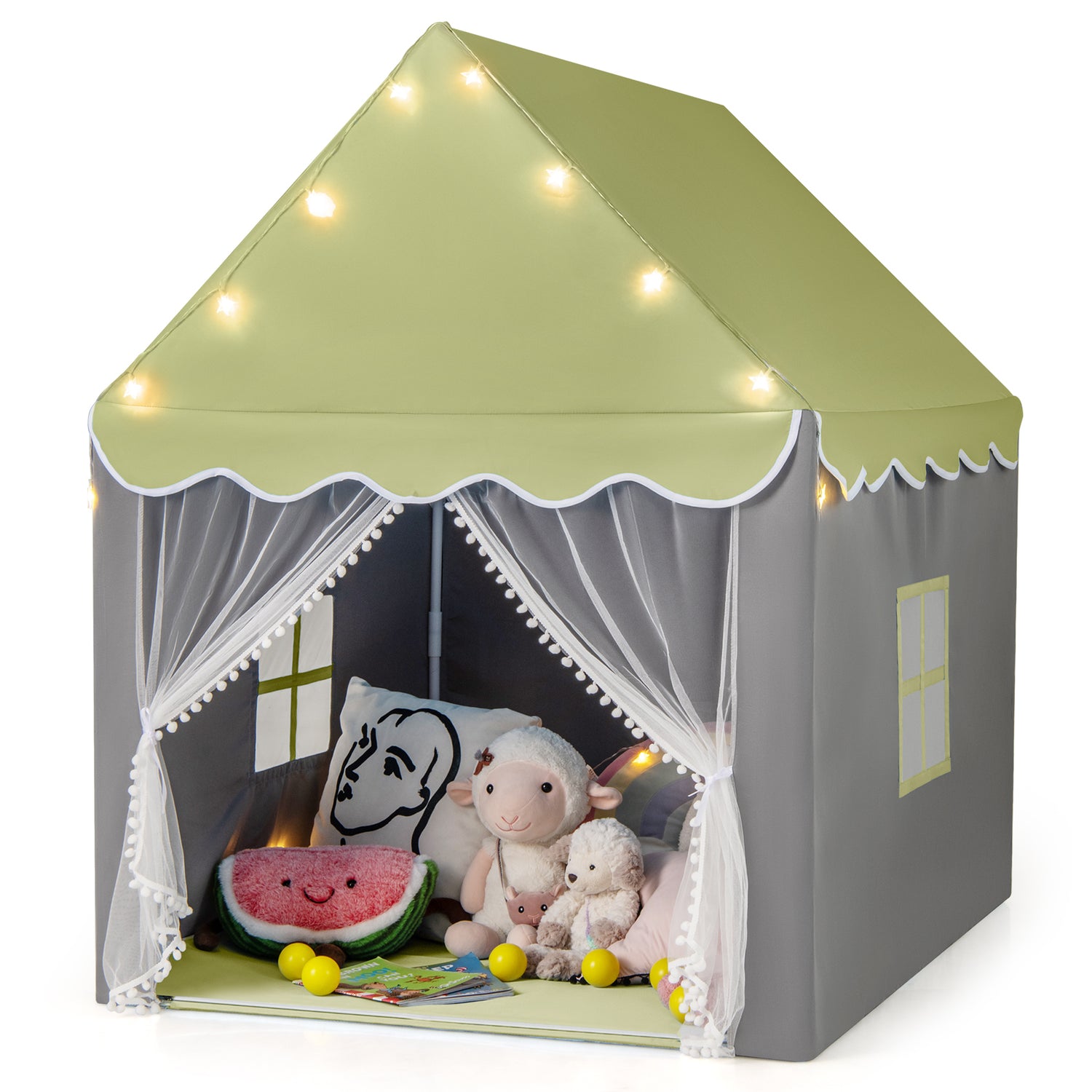 playhouse tent HONEY JOY Kids Play Tent, Large Playhouse with Star Ornaments – Babyjoy