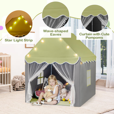 HONEY JOY Kids Play Tent, Large Playhouse with Star Ornaments
