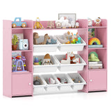 Kids Toy Storage Organizer Shelf, 4-Tier Large Storage Cabinet