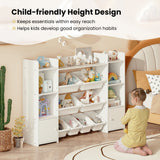 Kids Toy Storage Organizer Shelf, 4-Tier Large Storage Cabinet