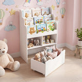HONEY JOY Kids Bookshelf, 5-Tier Wooden Children Bookcase & Toy Storage Organizer