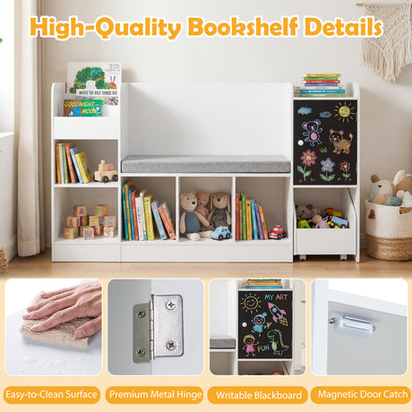 Kids Bookcase and Bookshelf with Reading Nook