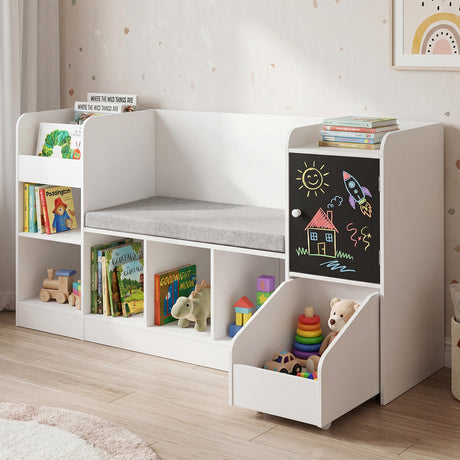 Kids Bookcase and Bookshelf with Reading Nook