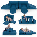 HONEY JOY 10 PCS Modular Kids Play Couch Toddler Climb & Crawl Foam Playset