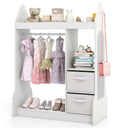 Kids Clothing Rack with Mirror and Cloth Hanger for Kids Room