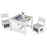HONEY JOY 3 in 1 Kids Wooden Table & 2 Chair Set
