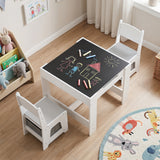 HONEY JOY 3 in 1 Kids Wooden Table & 2 Chair Set