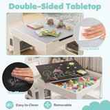 HONEY JOY 3 in 1 Kids Wooden Table & 2 Chair Set
