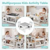 HONEY JOY 3 in 1 Kids Wooden Table & 2 Chair Set