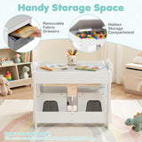 HONEY JOY 3 in 1 Kids Wooden Table & 2 Chair Set