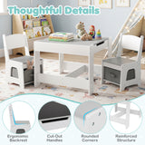 HONEY JOY 3 in 1 Kids Wooden Table & 2 Chair Set
