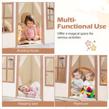 HONEY JOY Kids Play Tent, Toddler Large Playhouse w/Star String Lights