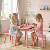 Kids Pretend Nail Salon Playset with Chair & Stool, Wooden Toddlers Makeup & Manicure Kit