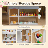 HONEY JOY Pretend Grocery Store Playset, Supermarket Play Toy with Shopping Cart