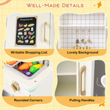 Pretend Play Corner Kitchen Set with Ice Dispenser and Water Circulation Faucet