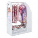 HONEY JOY Kids Clothing Rack with Mirror, Dress Up Storage Cabinet