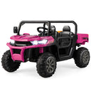 HONEY JOY 2-Seater Kids Ride On Dump Truck 12V Electric Tractor Remote Control