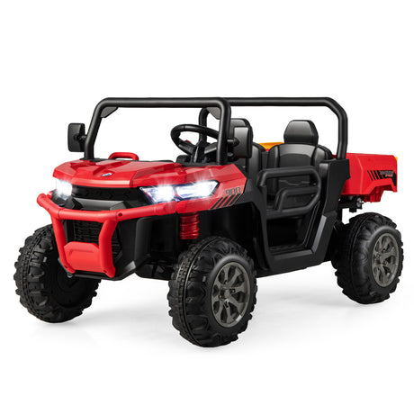 HONEY JOY 2-Seater Kids Ride On Dump Truck 12V Electric Tractor Remote Control