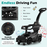 3-in-1 Ride On Push Car, Licensed Lamborghini Sliding Car