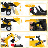 Children Outdoor Toys Pedal Tractor for 3-6 year old kids, Yellow/ Green