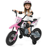 12V Kids Motorcycle with Training Wheels and Spring Suspension